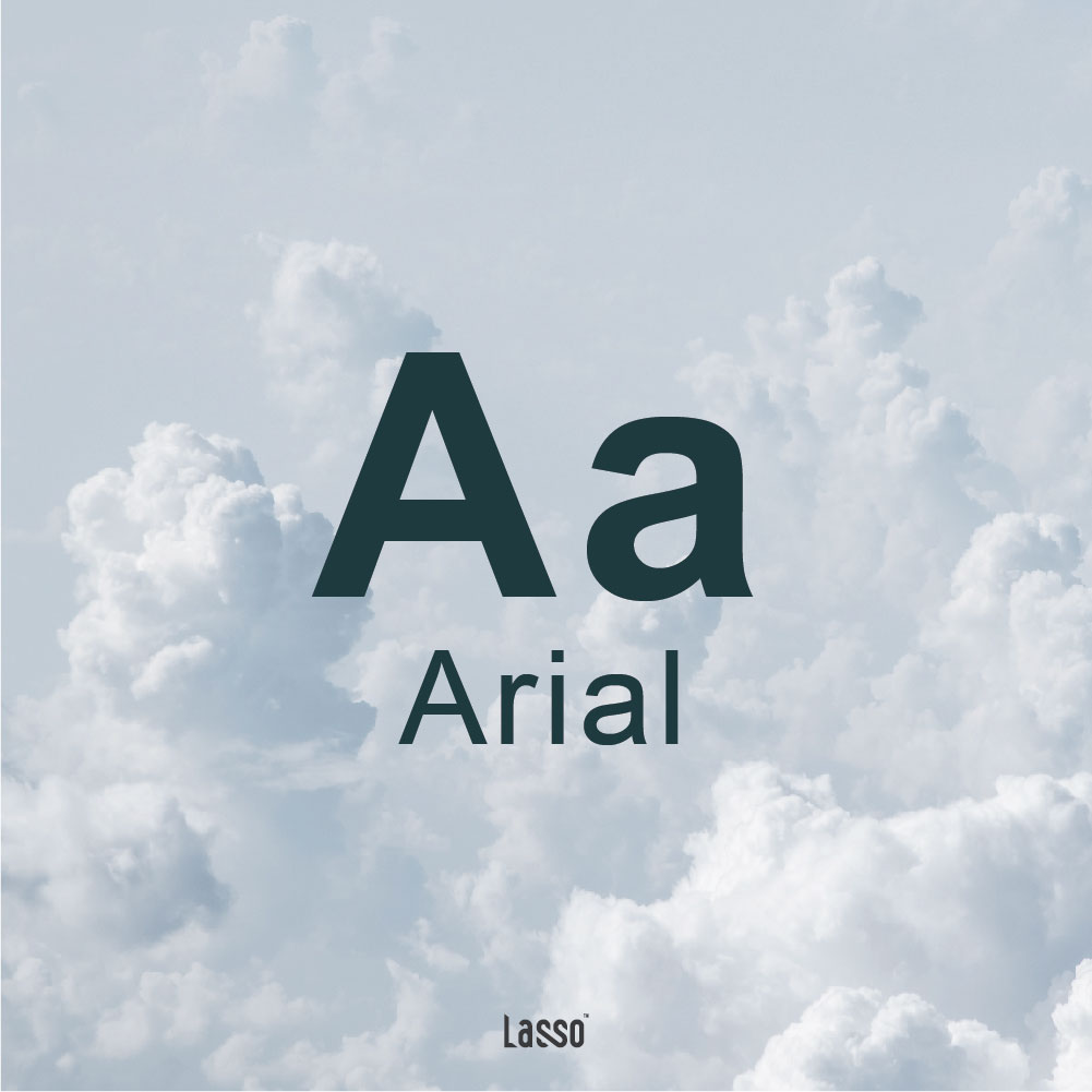 Arial là một phần của gia đình sans serifs.