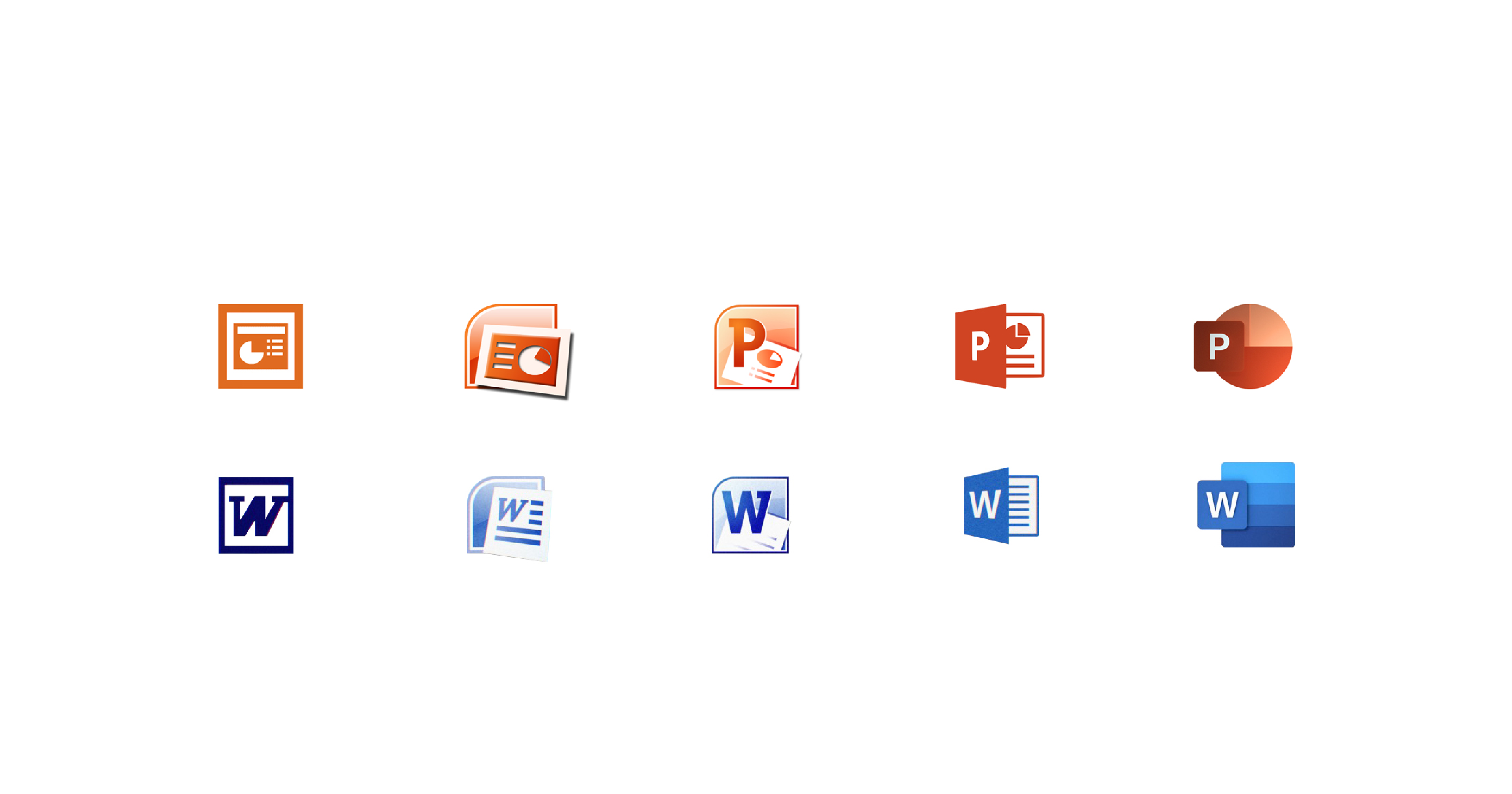 Thiết kế logo Microsoft Office qua từng thời kỳ 